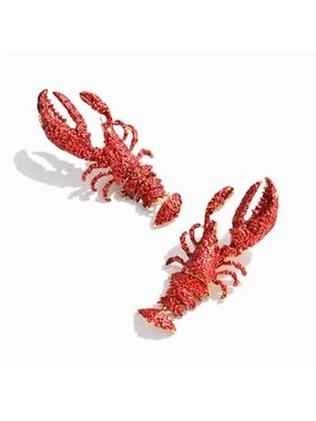 New! Coastal Vacation Lobster Statement Earrings NWOT (1064)